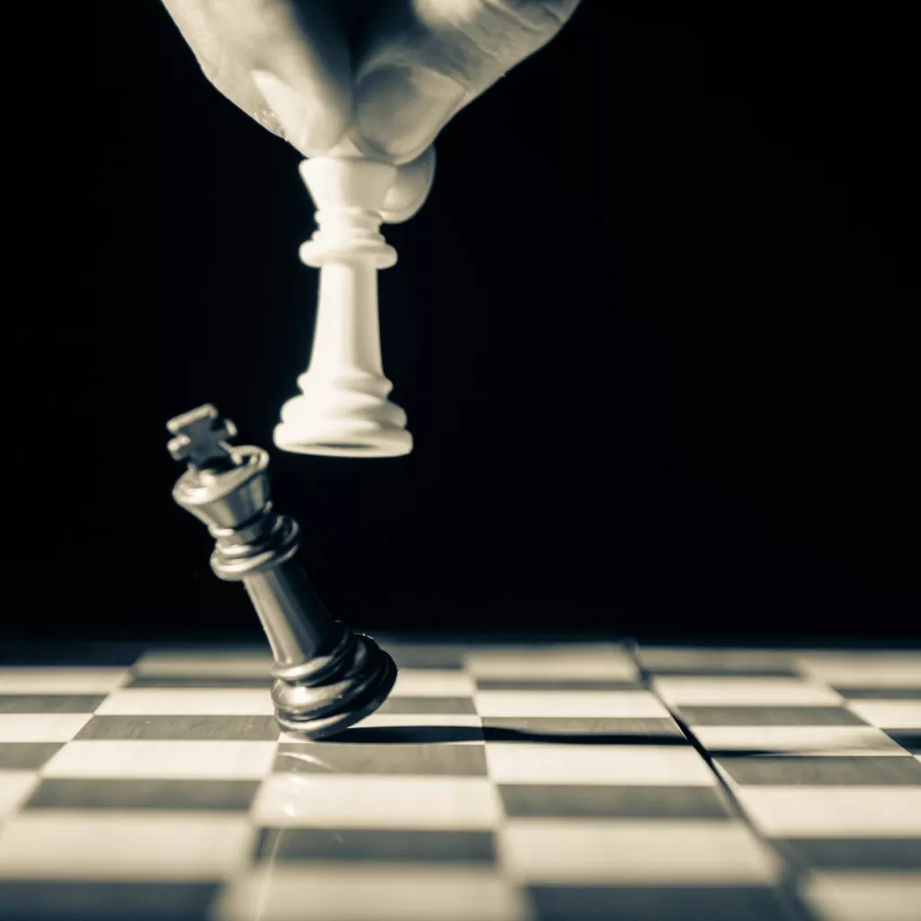 A chess move.